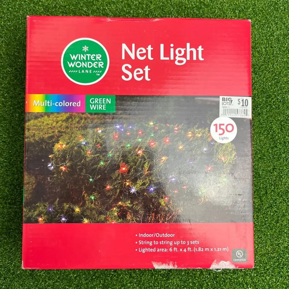 Winter Wonder Lane Multi-colored Christmas lights Mini Light 2 Box Net Light Set